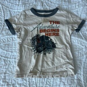 Beek Adventure Graphic Kids T-Shirt - Cream and Gray